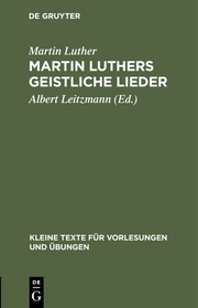 Martin Luthers geistliche Lieder - Cover