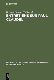 Entretiens sur Paul Claudel - Cover