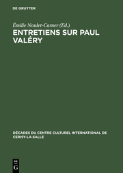 Entretiens sur Paul Valéry - Cover