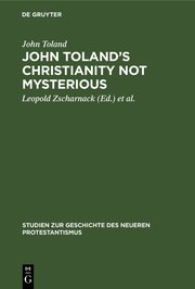 John Toland's Christianity not mysterious - Cover