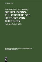 Die Religionsphilosophie des Herbert von Cherbury - Cover