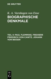 Paul Flemming.Freiherr Friedrich von Canitz.Johann von Besser - Cover
