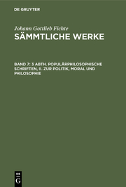 [Sämmtliche Werke] Johann Gottlieb Fichtes Sämmtliche Werke - Cover
