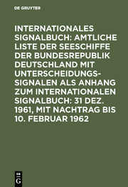 Amtliche Liste der Seeschiffe mit Unterscheidungssignalen der Bundesrepublik Deutschland