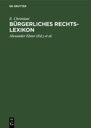 Bürgerliches Rechts-Lexikon - Cover