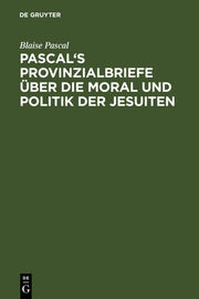 Pascal's Provinzialbriefe über die Moral und Politik der Jesuiten - Cover