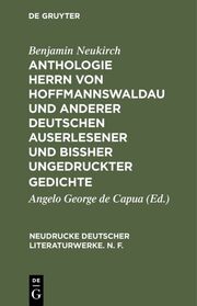 Anthologie Herrn von Hoffmannswaldau und andrer Deutschen auserlesener und bissher ungedruckter Gedichte - Cover