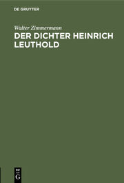 Der Dichter Heinrich Leuthold - Cover