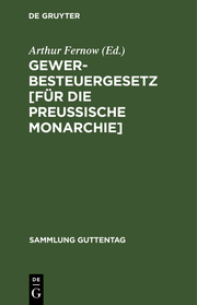 Gewerbesteuergesetz [für die Preussische Monarchie] - Cover