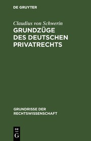Grundzüge des deutschen Privatrechts - Cover