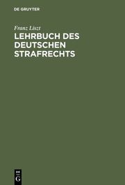 Lehrbuch des deutschen Strafrechts - Cover