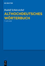 Althochdeutsches Wörterbuch. - Cover