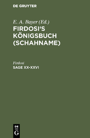 Firdosi's Königsbuch (Schahname): Sage XX-XXVI - Cover