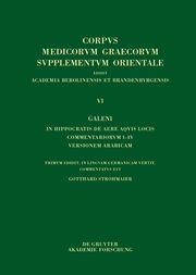 Galeni In Hippocratis De aere aquis locis commentariorum I-IV versio Arabica - Cover