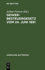 Gewerbesteuergesetz vom 24.Juni 1891 - Cover