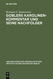 GoSers Karolinen-Kommentar und seine Nachfolger - Cover
