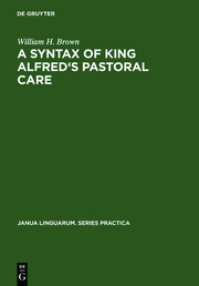A Syntax of King Alfred's Pastoral care - Cover