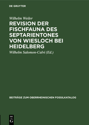 Revision der Fischfauna des Septarientones von Wiesloch bei Heidelberg - Cover