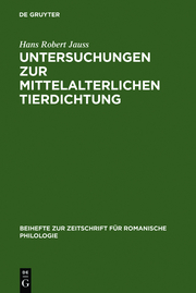 Untersuchungen zur mittelalterlichen Tierdichtung - Cover