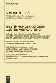 Bestimmungsfaktoren 'guter Verwaltung' - Cover