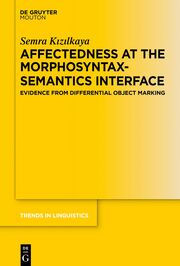 Affectedness at the Morphosyntax-Semantics Interface - Cover