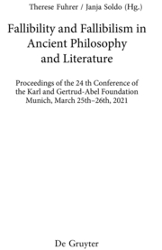 Fallibility and Fallibilism in Ancient Philosophy and Literature - Cover