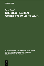 Die deutschen Schulen im Ausland - Cover