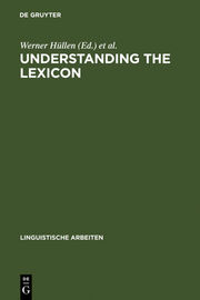 Understanding the lexicon - Cover