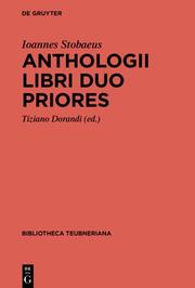 Anthologii libri duo priores - Cover