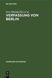 Verfassung von Berlin - Cover