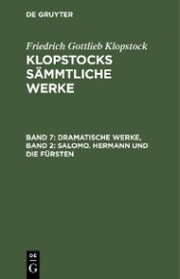 Dramatische Werke, Band 2: Salomo. Hermann und die Fürsten - Cover