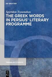 The Greek Words in Persius Literary Programme - Cover
