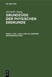 Das Land (Allgemeine Geomorphologie) - Cover