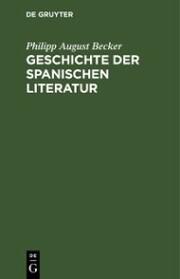 Geschichte der spanischen Literatur - Cover