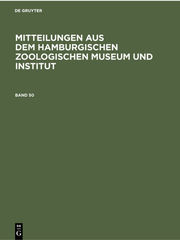Mitteilungen aus dem Hamburgischen Zoologischen Museum und Institut. Band 50 - Cover