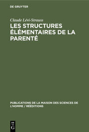 Les structures élémentaires de la parenté - Cover