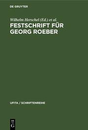 Festschrift für Georg Roeber - Cover