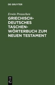 Griechisch-deutsches Taschenwörterbuch zum Neuen Testament - Cover