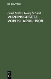 Vereinsgesetz vom 19. April 1908