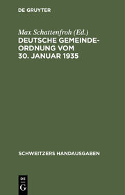 Deutsche Gemeindeordnung vom 30. Januar 1935