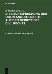 Jahrgang 1911, Halbjahr 1. - Cover