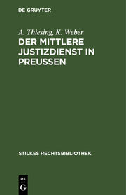 Der mittlere Justizdienst in Preussen - Cover