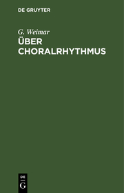 Über Choralrhythmus