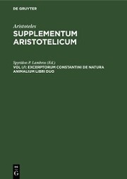 Excerptorum Constantini de natura animalium libri duo - Cover