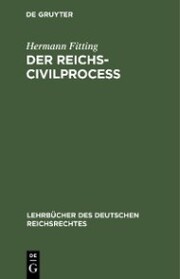 Der Reichs-Civilproceß - Cover