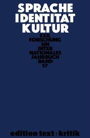Sprache - Identität - Kultur - Cover