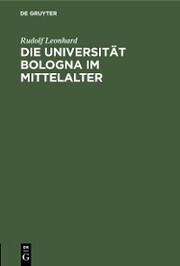 Die Universität Bologna im Mittelalter - Cover