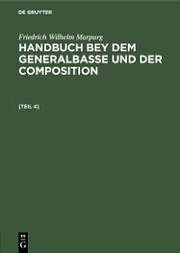 Anhang zum Handbuche bey dem Generalbasse und der Composition - Cover
