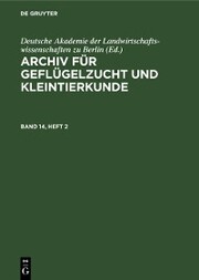 Archiv für Geflügelzucht und Kleintierkunde. Band 14, Heft 2