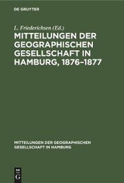 Mitteilungen der Geographischen Gesellschaft in Hamburg, 1876-1877 - Cover